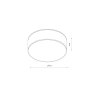 ZUMA LINE CL12029-D40-BK CLARA LAMPA SUFITOWA PLAFON CZARNY ABAŻUR