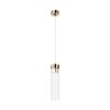 ZUMA LINE P0389-01D-F7AC GEM LAMPA WISZĄCA ZŁOTA Z KRYSZTAŁKAMI SZKLANA TUBA