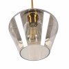 POLUX GREA-S 316240 LAMPA WISZĄCA MOSIĄDZ SZKLANY BURSZTYNOWY KLOSZ