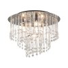 ZUMA LINE 19154M TERRE LAMPA SUFITOWA PLAFON CHROM KRYSZTAŁ