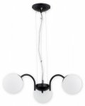 LAMPA WISZĄCA CZARNA MATOWA KULE BIAŁE LEMIR NOL
