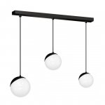 MILAGRO SFERA BLACK MLP7237 LAMPA WISZĄCA CZARNA KLOSZE KULE BIAŁE