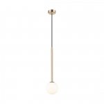 ZUMALINE P0574-01F-F7AA ARCTURUS LAMPA WISZĄCA ZŁOTA SZKLANA KULA BIAŁA NAD STÓŁ DO KUCHNI JADALNI