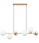 Lampa wisząca SIENA, szkło, złoty akcent, sześć źródeł światła, gwint E14, regulowana wysokość LIGHT HOME