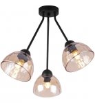 Lampa sufitowa VENICE, potrójna, miodowe szklane klosze, dekoracyjna, loft, industrialna