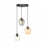 LAMPA WISZĄCA CZARNA NAD STÓŁ DO KUCHNI JADALNI SALONU EMIBIG ISTAR 3 BL PREMIUM MIX