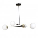 LAMPA WISZĄCA DO SALONU POKOJU BIAŁE KULE EMIBIG OGNIS 4 BLACK