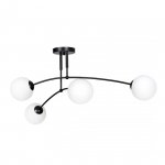 LAMPA WISZĄCA NOWOCZESNA KULE BIAŁE EMIBIG PREGOS 4 BLACK