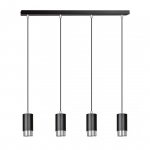 LAMPA WISZĄCA TUBA NAD STÓŁ DO KUCHNI JADALNI EMIBIG FUMIKO 4 BL/CHROME