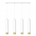 LAMPA WISZĄCA NAD STÓŁ DO KUCHNI JADALNI TUBA EMIBIG KIBO 4 WH/GOLD