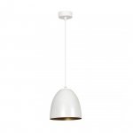 LAMPA WISZĄCA METALOWA KOPUŁA NAD STÓŁ WYSPĘ EMIBIG LENOX 1 WHITE / GOLD