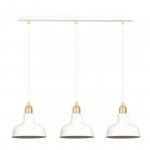 LAMPA WISZĄCA BIAŁO ZŁOTA METALOWA NAD STÓŁ EMIBIG IBOR 3 WHITE
