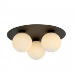 LAMPA SUFITOWA PLAFON CZARNY KULE SZKLANE EMIBIG SOLAR 3 BLACK/OPAL