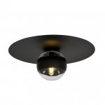 LAMPA SUFITOWA PLAFON CZARNY KULE SZKLANE EMIBIG SOLAR 1 BLACK/STRIPE