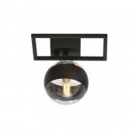 LAMPA SUFITOWA PLAFON CZARNY KLOSZ KULA EMIBIG IMAGO 1E BLACK/STRIPE
