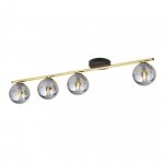 LAMPA SUFITOWA NOWOCZESNA PLAFON ZŁOTY KULE SZKLANE EMIBIG MONZA 4 BL GRAFIT
