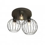LAMPA SUFITOWA PLAFON CZARNY DRUCIANY NEST 3PREM BL oprawa oświetleniowa