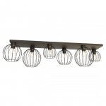 LAMPA SUFITOWA PLAFON CZARNY DRUCIANY NEST 6 BL oprawa oświetleniowa
