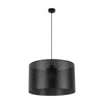 TK LIGHTING MORENO 4990 LAMPA WISZACA CZARNA DUŻY ABAŻUR 50CM