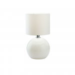 TK LIGHTING PALLA SMALL WHITE 5065 LAMPKA NOCNA BIAŁA SZKLANA Z ABAŻUREM