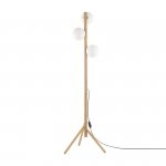 TK LIGHTING ESTERA WOOD 5809 LAMPA PODŁOGOWA DREWNIANA Z KULAMI KULE BIAŁE SZKLANE KLOSZE