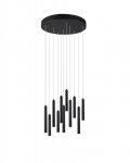 LAMPA WISZĄCA LED CZARNA TUBY SOPLE NA KOLE DO SALONU SYPIALNI JADALNI TUBULAR 321691132 TRIO