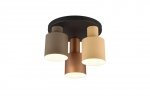 LAMPA SUFITOWA PLAFON W ODCIENIACH BRĄZU DO SALONU KUCHNI AGUDO 619430317 TRIO