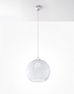 Lampa wisząca BALL transparentny kula loft szkło E27 LED SOLLUX LIGHTING