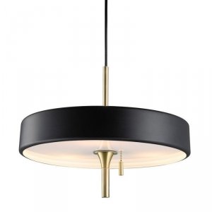 Lampa wisząca ARTDECO czarno - złota 35 cm