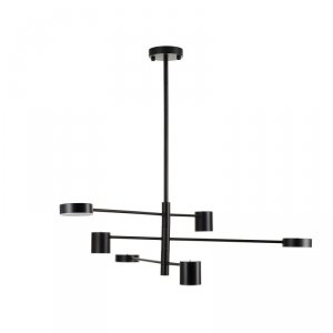 Lampa wisząca CLEX - 6P LED czarna 100 cm