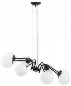 LAMPA WISZĄCA CZARNA MATOWA KULE BIAŁE LEMIR NOL