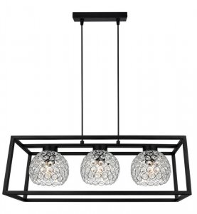 Lampa wisząca nowoczesna - CRYSTAL CAGE 2370/3/CH LIGHT HOME