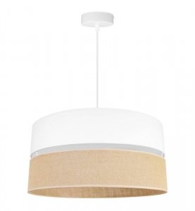 Lampa sufitowa JUTA, podwójny abażur, biało - beżowa, regulowana, E27 LIGHT HOME