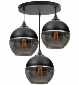 Loftowa Lampa Wisząca ze Szklanymi Kloszami w Kształcie Kuli LIGHT HOME