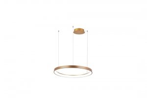 AZZARDO AZ5020 AGNES PENDANT 58 DIMM CCT SWITCH WH LAMPA WISZĄCA KOŁA RINGI SZCZOTKOWANE ZŁOTO ŚCIEMNIALNA ZMIANA BARWY ŚWIATŁA