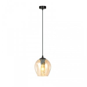 LAMPA WISZĄCA CZARNA NAD STÓŁ DO KUCHNI JADALNI SALONU EMIBIG ISTAR 1 BL MIODOWY