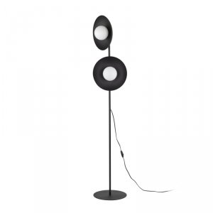 SLATE BLACK GLASS LAMPA PODŁOGOWA 2XG9