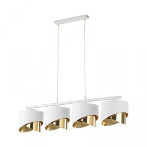 TK LIGHTING GRANT WHITE 4822 LAMPA WISZĄCA BIAŁO ZŁOTA Z ABAŻURAMI