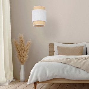TK LIGHTING BOHO NEW WHITE 5652 LAMPA WISZĄCA BIAŁA RAFI NATURALNA EKO 