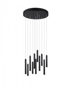 LAMPA WISZĄCA LED CZARNA TUBY SOPLE NA KOLE DO SALONU SYPIALNI JADALNI TUBULAR 321691132 TRIO