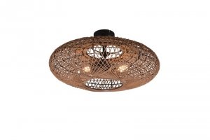 LAMPA SUFITOWA PLAFON BRĄZOWY Z SIZALU BOHO DO SALONU SYPIALNI HEDDA 612300236 TRIO