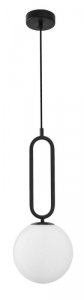 LAMPA WISZĄCA DEKORACYJNA KULA BIAŁA SZKLANA DO SALONU SYPIALNI KUCHNI JADALNI LUCES EXCLUSIVAS PINTO LE41765