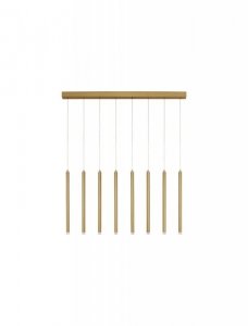 LAMPA WISZĄCA ZŁOTA TUBA LED NAD STÓŁ BAR WYSPĘ DO KUCHNI JADALNI SALONU LUCES EXCLUSIVAS TORREON LE43490