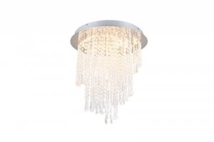 LAMPA WISZĄCA Z KRYSZTAŁKAMI GLAMOUR DO SYPIALNI SALONU POKOJU RL POMP R67349106 REALITY LEUCHTEN