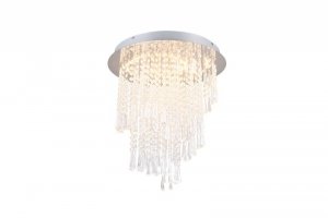 LAMPA WISZĄCA Z KRYSZTAŁKAMI GLAMOUR DO SYPIALNI SALONU POKOJU RL POMP R67349106