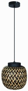 REALITY ELAINE 342201-30 LAMPA WISZĄCA DEKORACYJNA BAMBUSOWA CZARNA 20cm