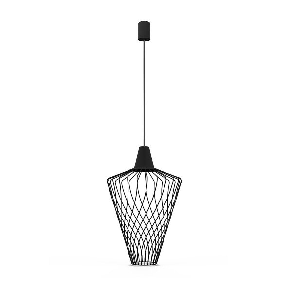 NOWODVORSKI 8856 WAVE L LAMPA WISZĄCA CZARNA DRUCIANA METALOWA