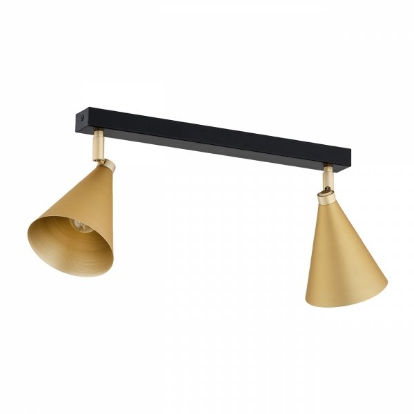 LAMPA SUFITOWA CZARNO ZŁOTA PLAFON SPOT REGULOWANY CZARNO ZŁOTY ARGON LUCINDA 7149