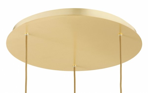 LAMPA WISZĄCA ZŁOTA MOSIĄDZ SZCZOTKOWANY SZKLANA NA KOLE POTRÓJNA  KULE SZKLANE BURSZTYNOWE MIODOWE DO SALONU SYPIALNI NOWOCZESNA GLAMOUR ARGON PALOMA 6311