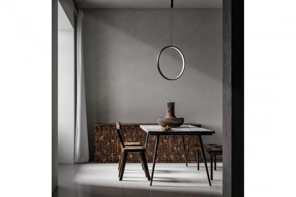 AZZARDO MASSIMA AZ5253 40 BK LAMPA WISZĄCA KOŁO CZARNE PIONOWE LED